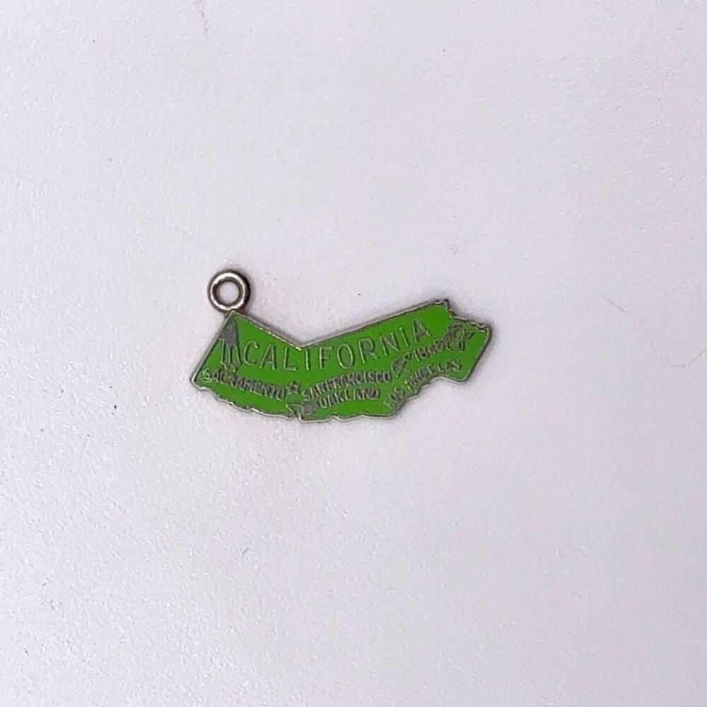 Vintage Forstner Sterling Silver & Enamel California State Charm